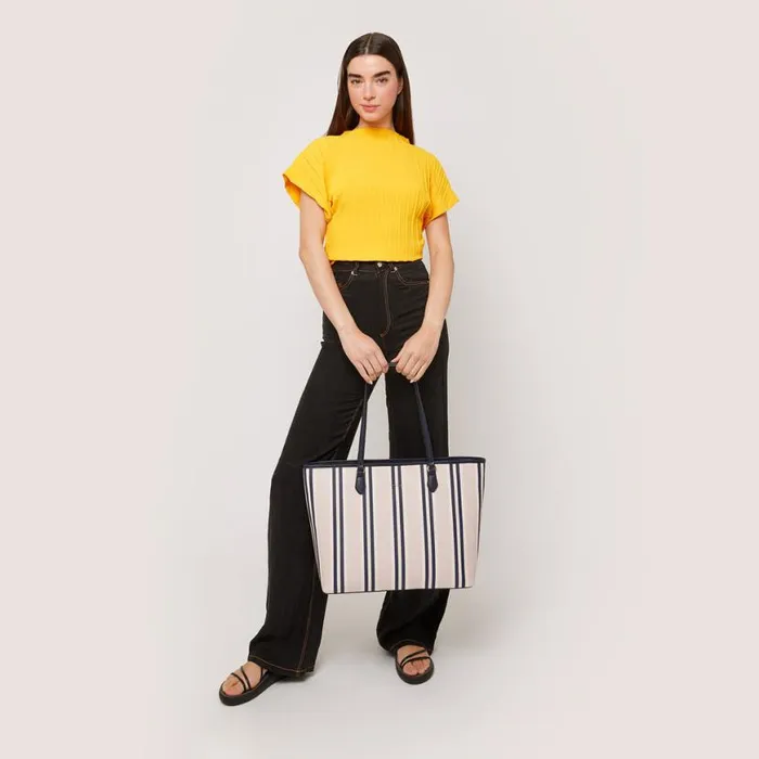 Fiorelli Thea Tote Navy Stripe Backpacks Tote Bags