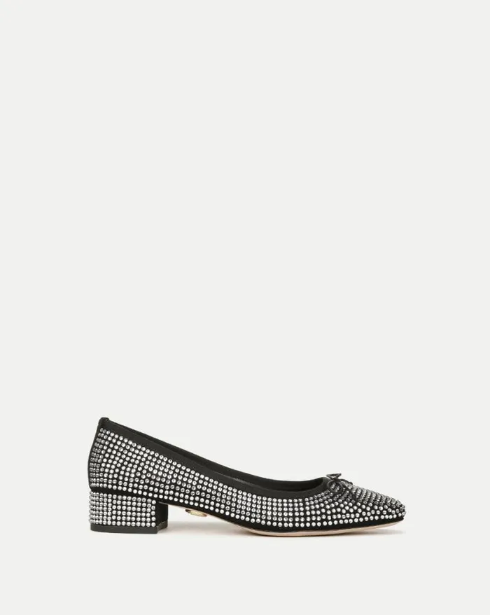 Flats and Loafers Shop Veronica Beard Cecile Rhinestone Ballet Pump Black Multi