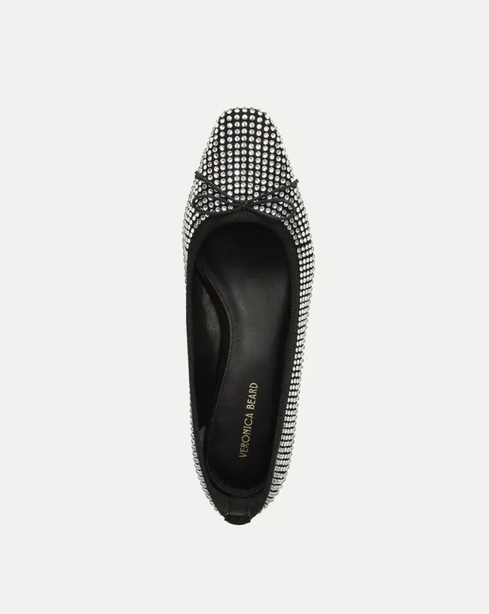 Flats and Loafers Shop Veronica Beard Cecile Rhinestone Ballet Pump Black Multi