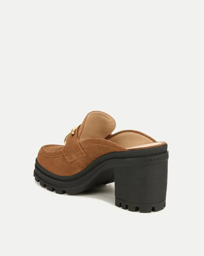 Flats and Loafers Shop Veronica Beard Wynter Suede Loafer Mule Hazelwood