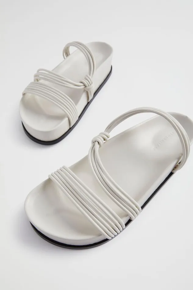 Flats Woman Seed Heritage Harley Footbed Slide Bone