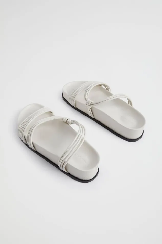Flats Woman Seed Heritage Harley Footbed Slide Bone