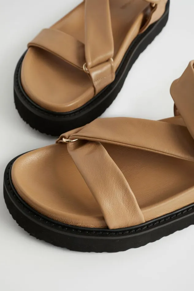 Flats Woman Seed Heritage Pia Footbed Sandal Caramel