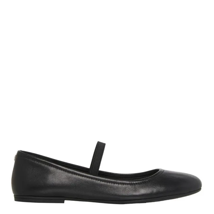Flats Women Windsor Smith BLOOM BLACK LEATHER FLATS