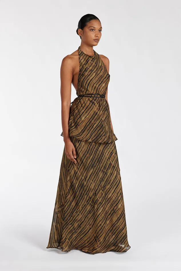 FLEUR DARK CHOCOLATE HIGH NECK TOP Women DISSH Co Ord Sets