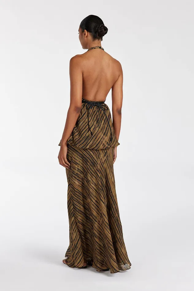 FLEUR DARK CHOCOLATE HIGH NECK TOP Women DISSH Co Ord Sets