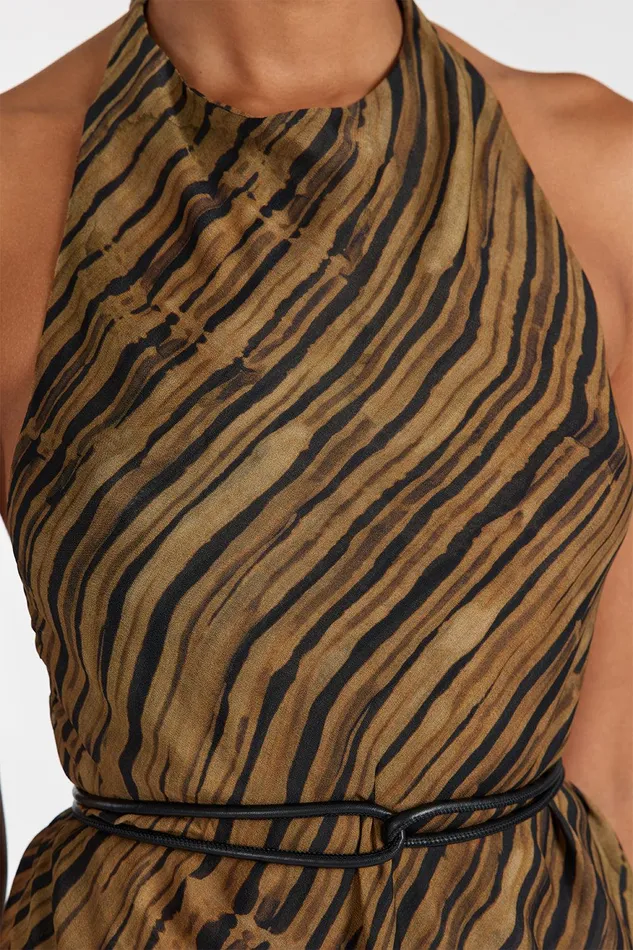 FLEUR DARK CHOCOLATE HIGH NECK TOP Women DISSH Co Ord Sets