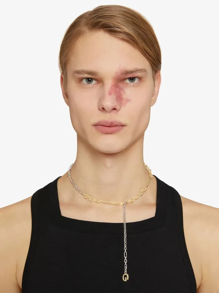 G Link Necklace In Metal Goldensilvery WomenMen Givenchy Jewelry