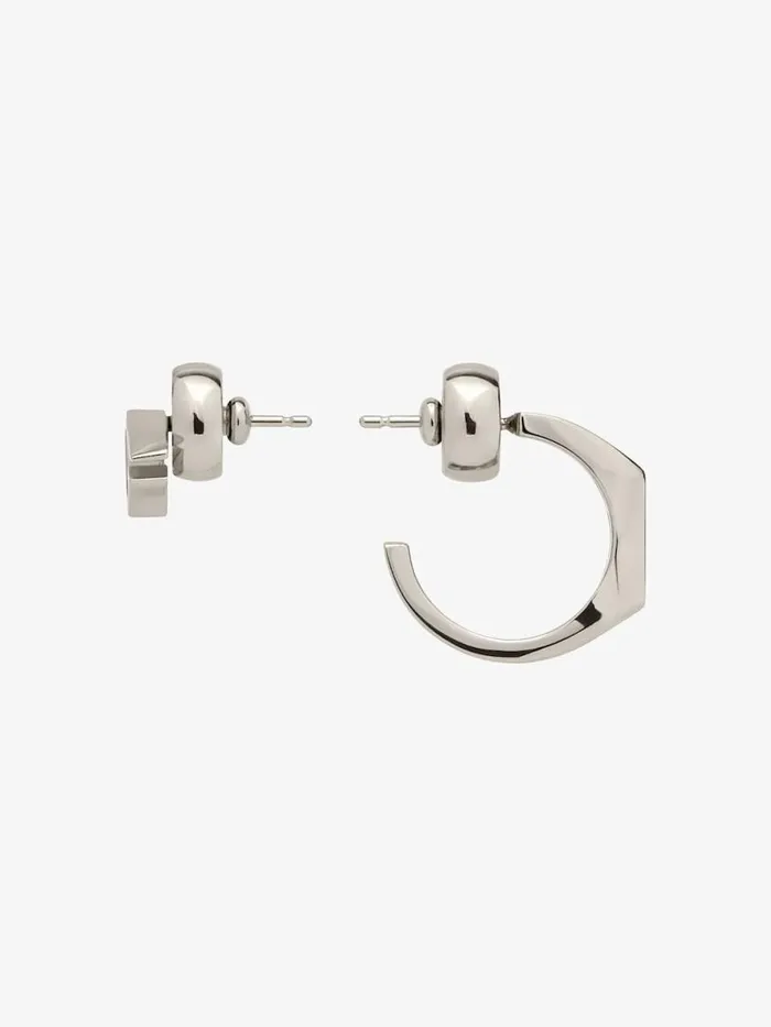 Giv Cut Asymmetrical Earrings In Metal Silvery Men Givenchy Jewelry
