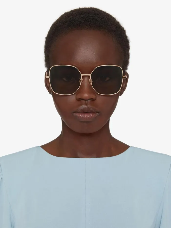 Gv Speed Sunglasses In Metal Browngolden Women Givenchy Sunglasses