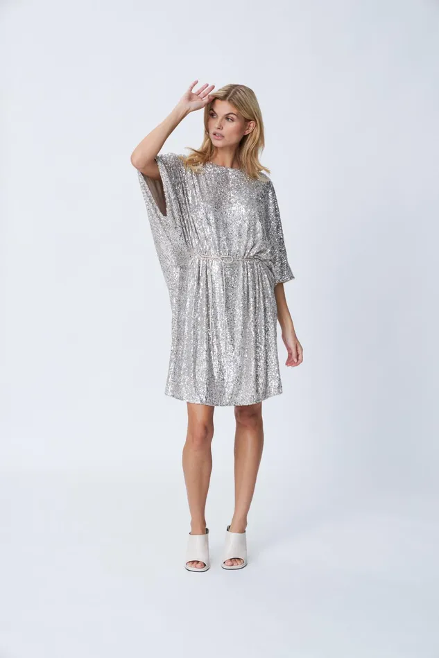 Hannah Dress 8211 Cream Silver Women Cras Dresses