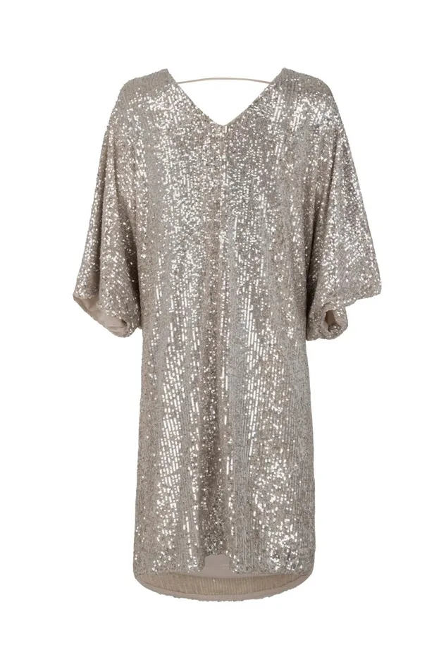 Hannah Dress 8211 Cream Silver Women Cras Dresses