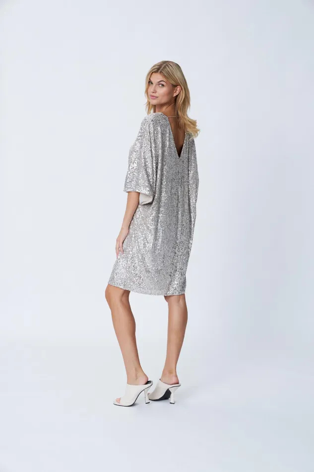 Hannah Dress 8211 Cream Silver Women Cras Dresses