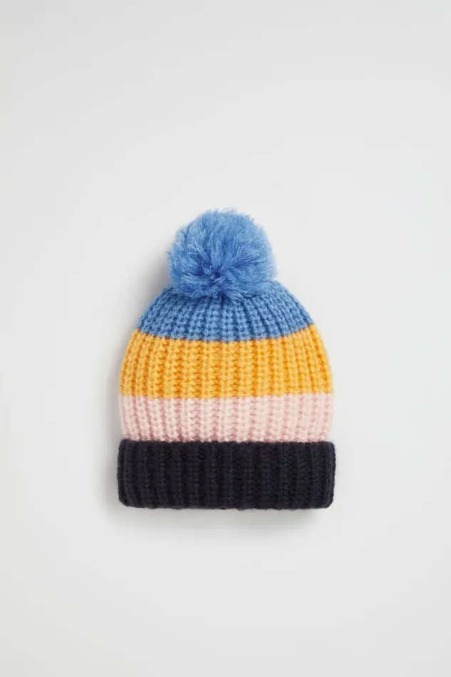 Hats Beanies and Caps Girl Seed Heritage Colour Block Beanie Multi