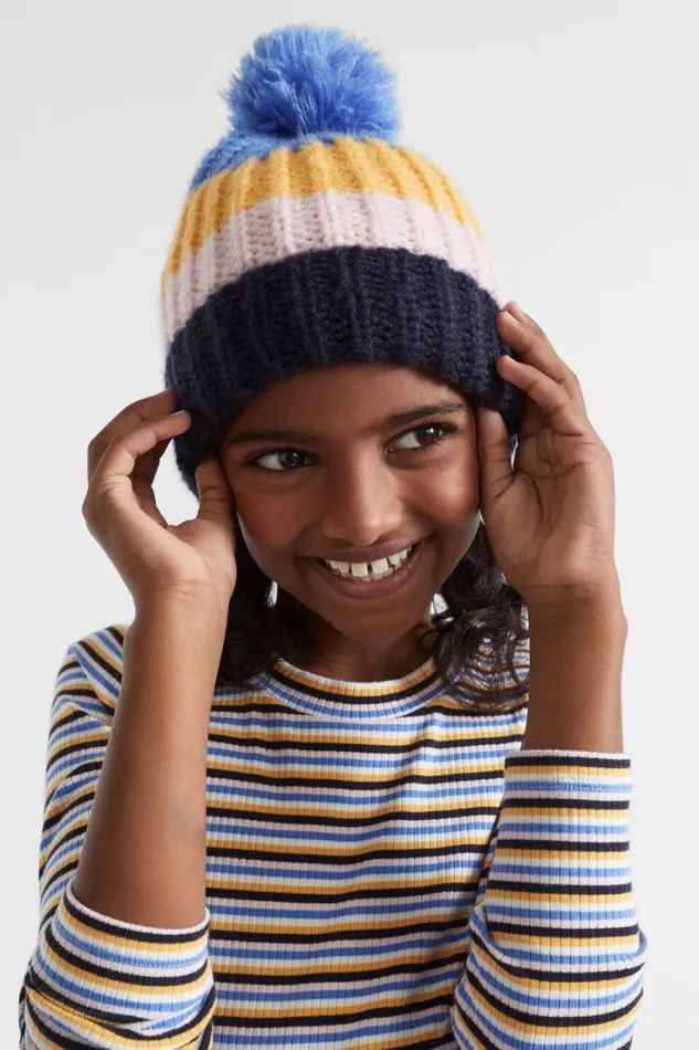 Hats Beanies and Caps Girl Seed Heritage Colour Block Beanie Multi