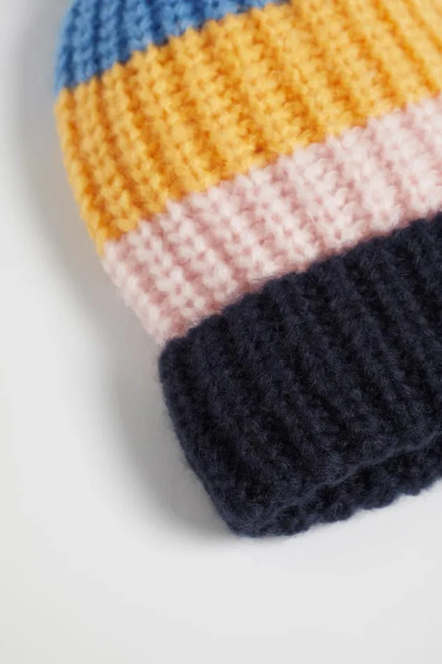 Hats Beanies and Caps Girl Seed Heritage Colour Block Beanie Multi