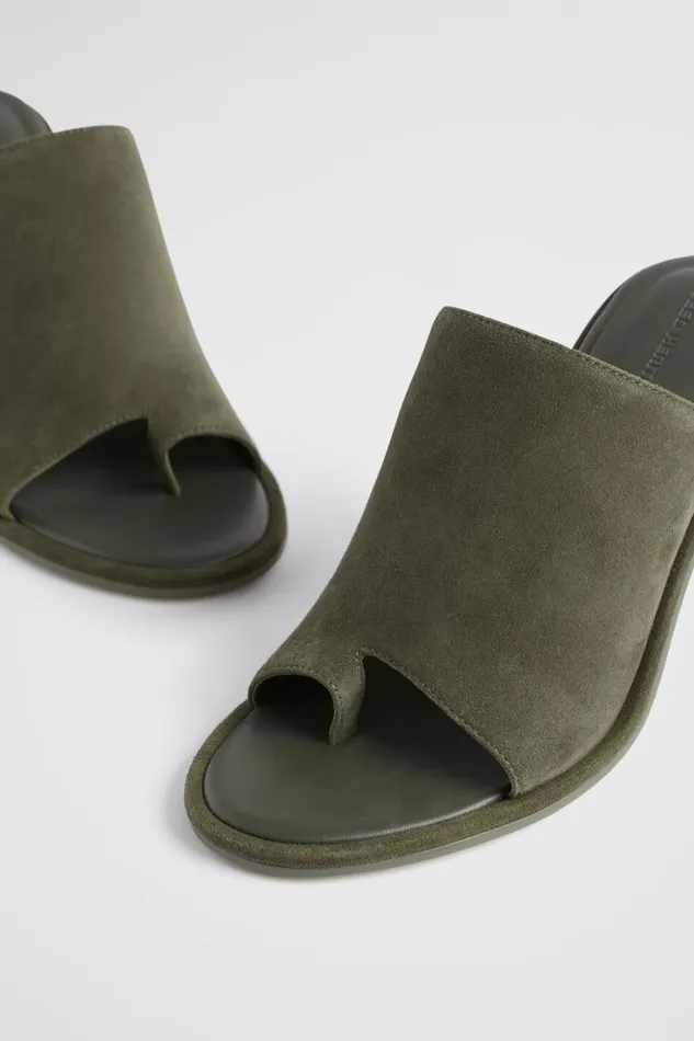 Heels and Wedges Woman Seed Heritage Arabella Heel Olive Suede