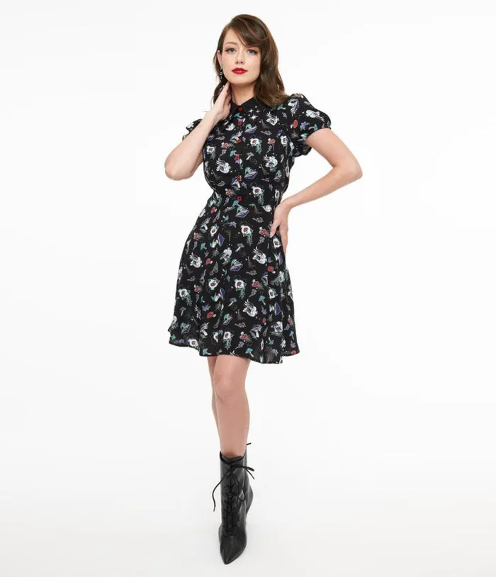 Hell Bunny Witchy Woodland Amanita Mini Dress Dresses Unique Vintage Pocket Dresses Hell Bunny Witchy Woodland Amanita Mini Dress Dresses Unique Vintage Pocket Dresses
