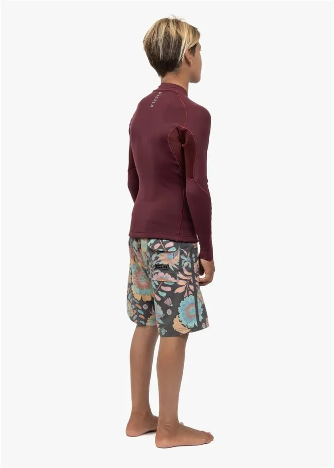 High Fire Boys 1Mm Ls Jacket Wine Men Vissla Wetsuits