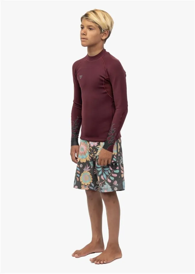 High Fire Boys 1Mm Ls Jacket Wine Men Vissla Wetsuits