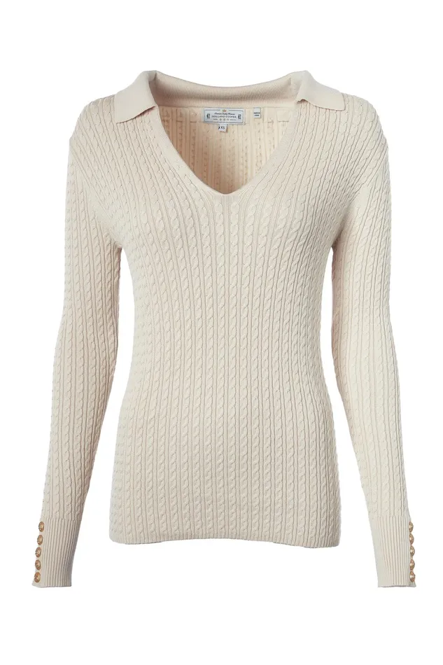 Holland Cooper Ava Knit Almond Women Knitwear Holland Cooper Ava Knit Almond Women Knitwear