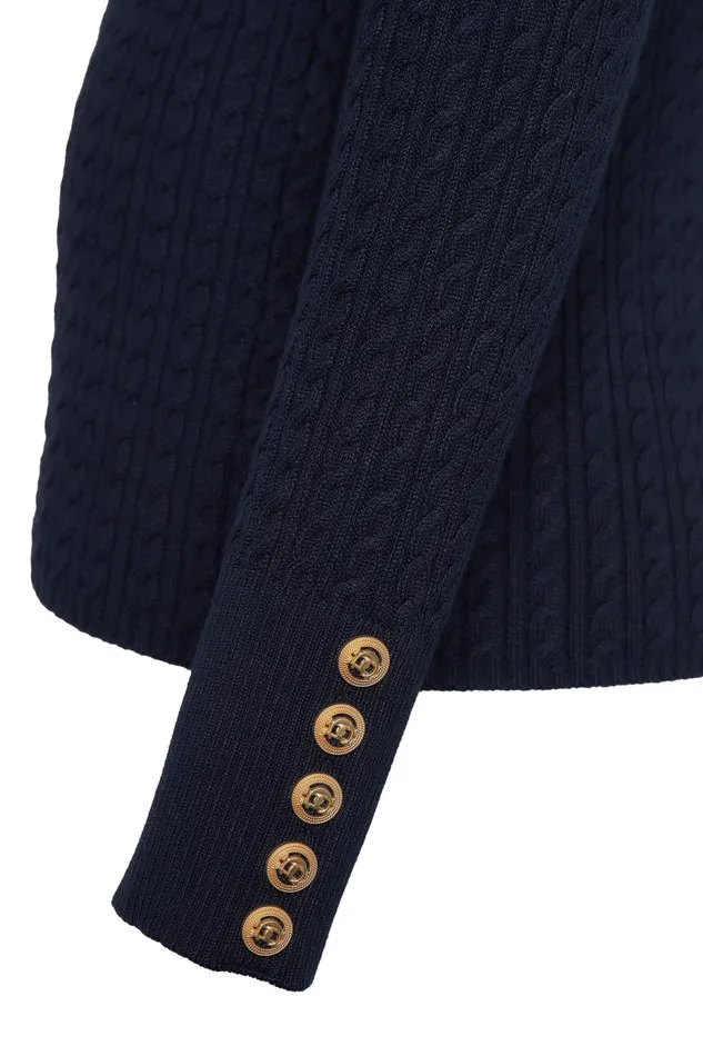Holland Cooper Ava Quarter Zip Knit Ink Navy Women Knitwear Holland Cooper Ava Quarter Zip Knit Ink Navy Women Knitwear