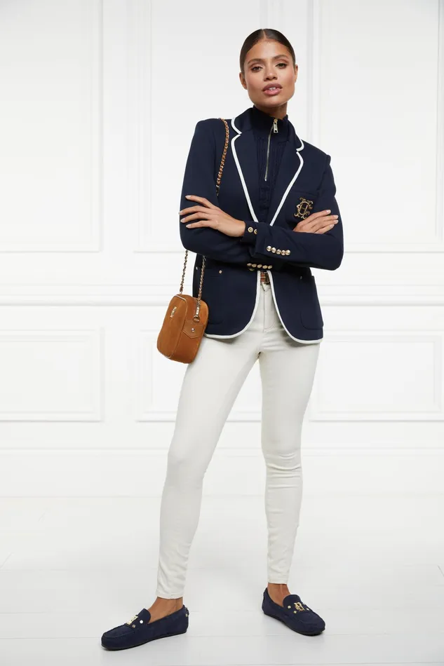 Holland Cooper Ava Quarter Zip Knit Ink Navy Women Knitwear Holland Cooper Ava Quarter Zip Knit Ink Navy Women Knitwear