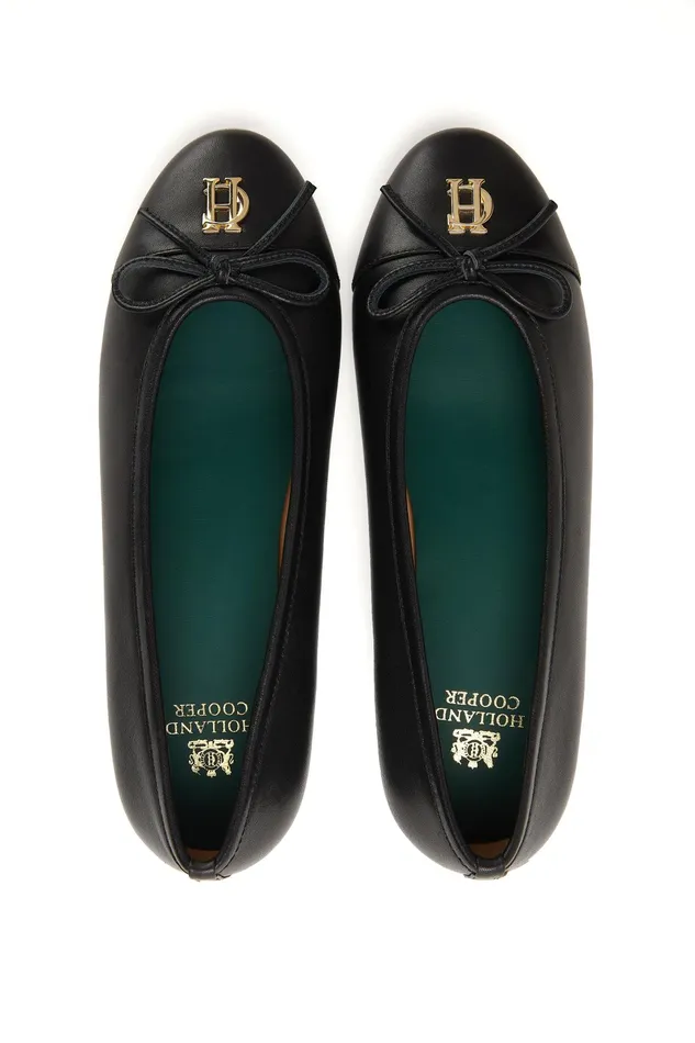 Holland Cooper Ballet Shoe Black Women Pumps Holland Cooper Ballet Shoe Black Women Pumps