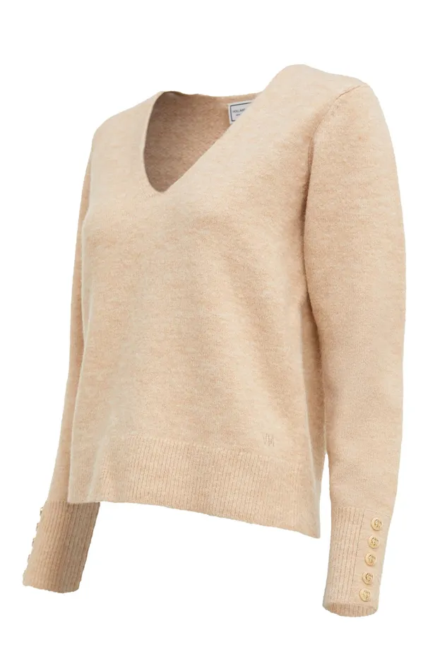 Holland Cooper Berkeley VNeck Knit Camel Women Knitwear Holland Cooper Berkeley VNeck Knit Camel Women Knitwear