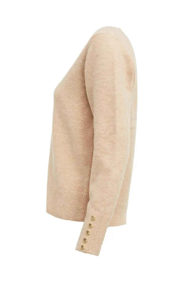 Holland Cooper Berkeley VNeck Knit Camel Women Knitwear Holland Cooper Berkeley VNeck Knit Camel Women Knitwear