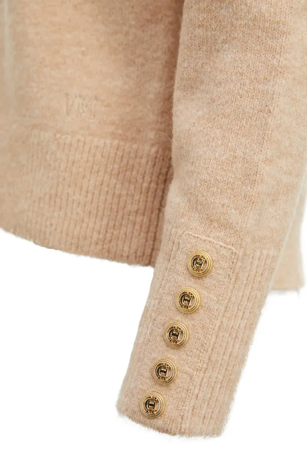 Holland Cooper Berkeley VNeck Knit Camel Women Knitwear Holland Cooper Berkeley VNeck Knit Camel Women Knitwear