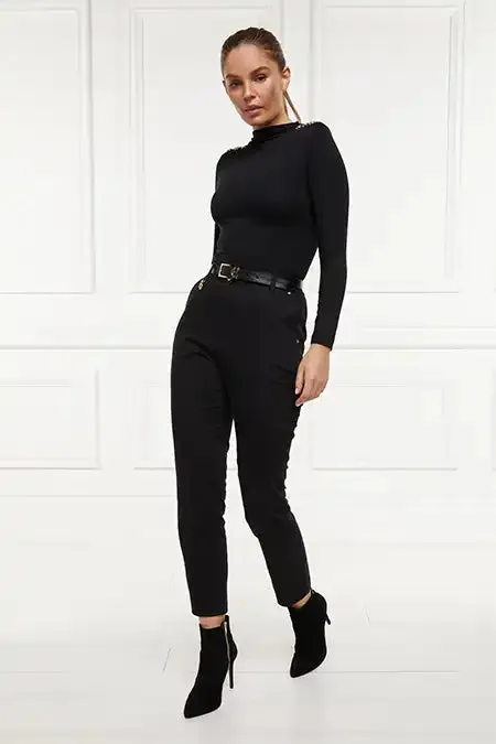 Holland Cooper Bexley Cigarette Trouser Black Women Trousers Holland Cooper Bexley Cigarette Trouser Black Women Trousers