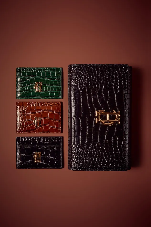 Holland Cooper Chelsea Card Holder Black Croc MenWomen Small Leather Goods Holland Cooper Chelsea Card Holder Black Croc MenWomen Small Leather Goods