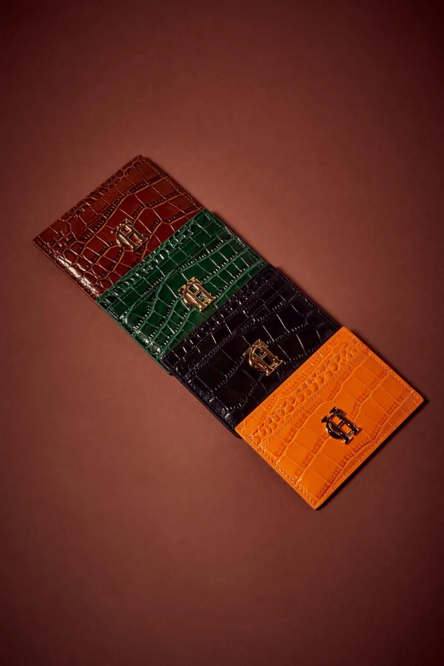 Holland Cooper Chelsea Card Holder Black Croc MenWomen Small Leather Goods Holland Cooper Chelsea Card Holder Black Croc MenWomen Small Leather Goods