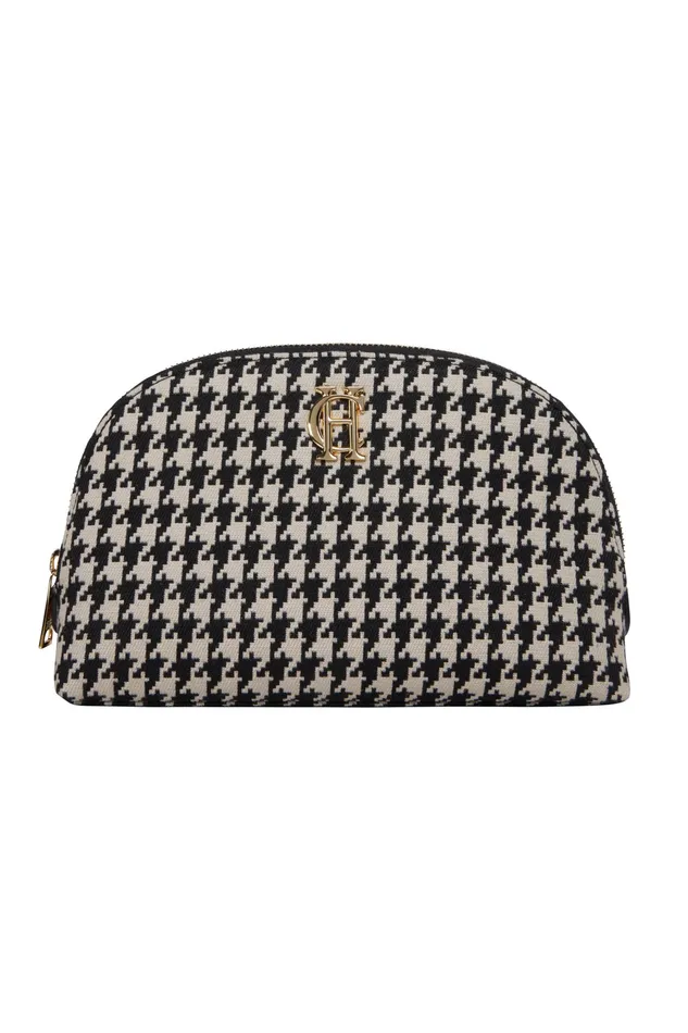 Holland Cooper Chelsea Makeup Bag Ecru Houndstooth Women Makeup Bags Holland Cooper Chelsea Makeup Bag Ecru Houndstooth Women Makeup Bags