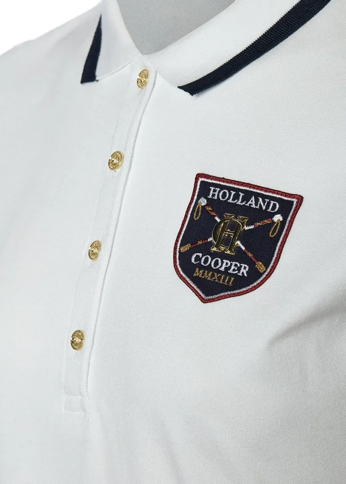 Holland Cooper Classic Polo Shirt White Women Polo Shirts
