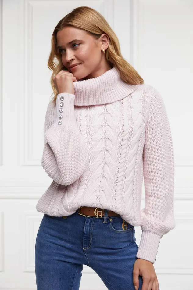 Holland Cooper Corded Roll Neck Knit Women Knitwear Holland Cooper Corded Roll Neck Knit Women Knitwear