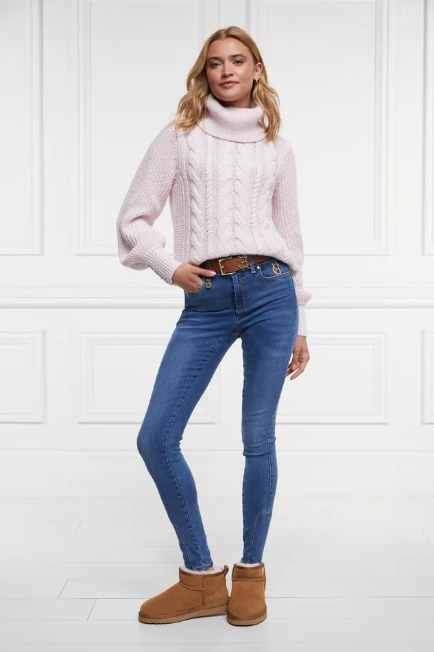 Holland Cooper Corded Roll Neck Knit Women Knitwear Holland Cooper Corded Roll Neck Knit Women Knitwear