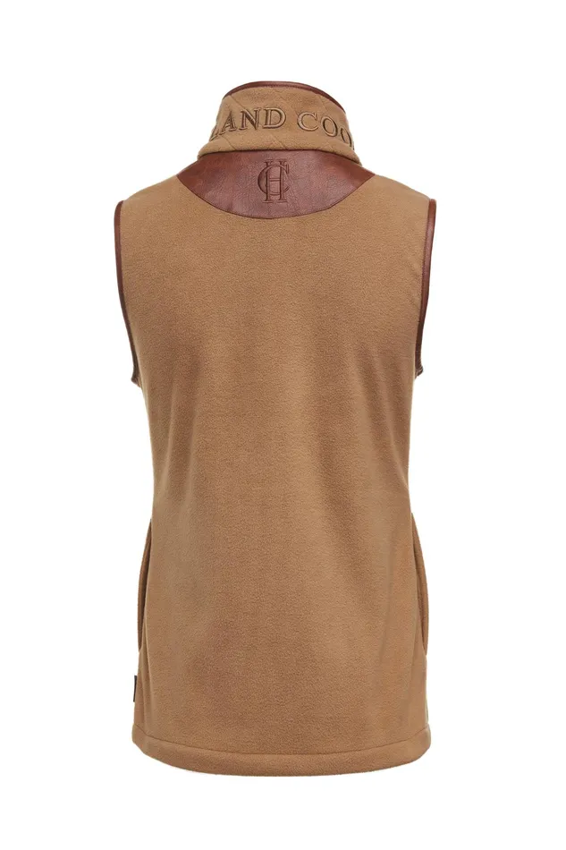 Holland Cooper Country Fleece Gilet Coffee Women Fleeces