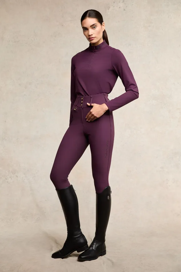 Holland Cooper Crystal Base Layer Aubergine Women Base Layers Holland Cooper Crystal Base Layer Aubergine Women Base Layers