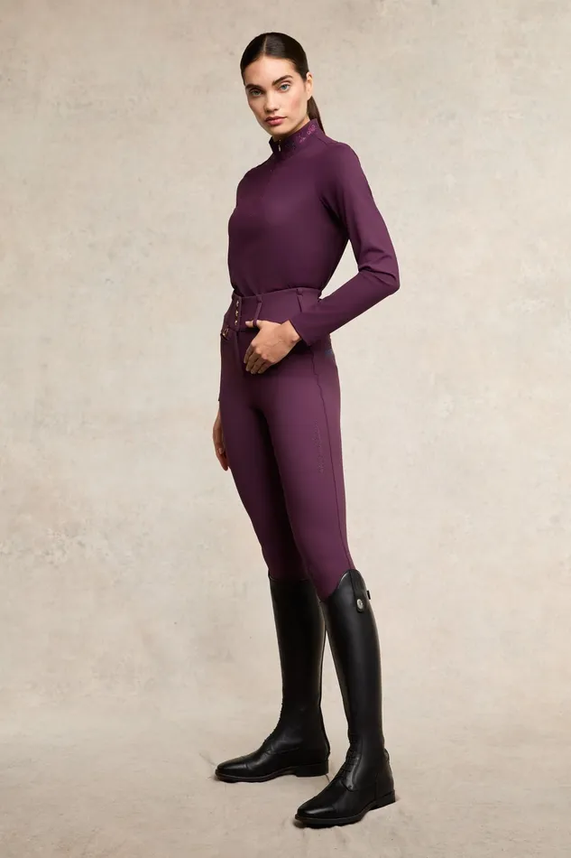 Holland Cooper Crystal Base Layer Aubergine Women Base Layers Holland Cooper Crystal Base Layer Aubergine Women Base Layers