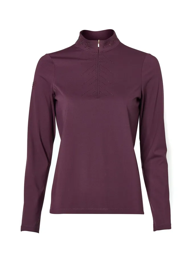 Holland Cooper Crystal Base Layer Aubergine Women Base Layers Holland Cooper Crystal Base Layer Aubergine Women Base Layers