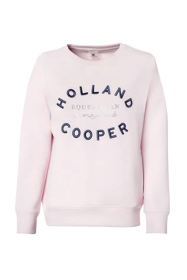 Holland Cooper Crystal Crew Neck Sweat Blush Women Hoodies and Sweatshirts Holland Cooper Crystal Crew Neck Sweat Blush Women Hoodies and Sweatshirts