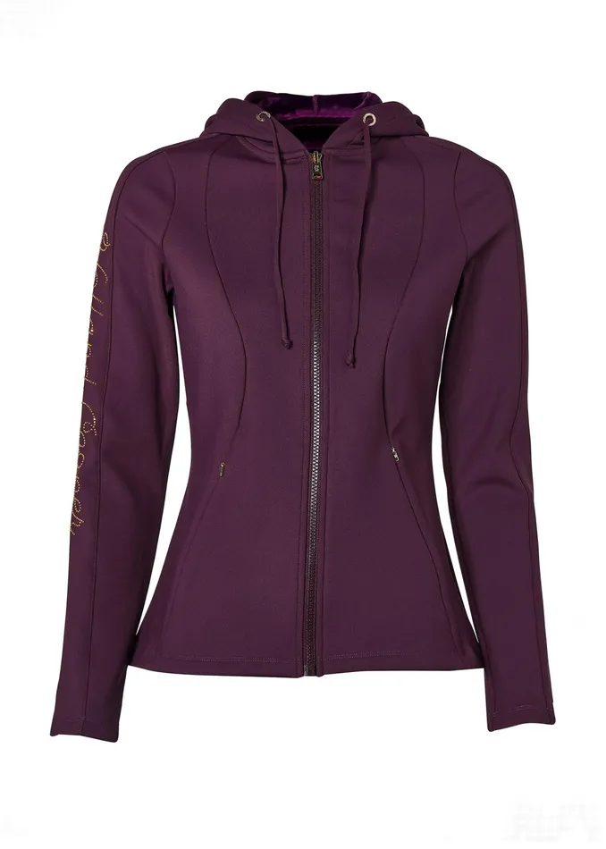 Holland Cooper Crystal Zip Hoodie Aubergine Women Jackets Holland Cooper Crystal Zip Hoodie Aubergine Women Jackets
