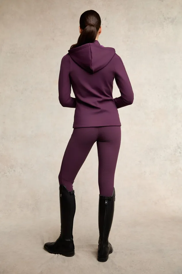 Holland Cooper Crystal Zip Hoodie Aubergine Women Jackets Holland Cooper Crystal Zip Hoodie Aubergine Women Jackets