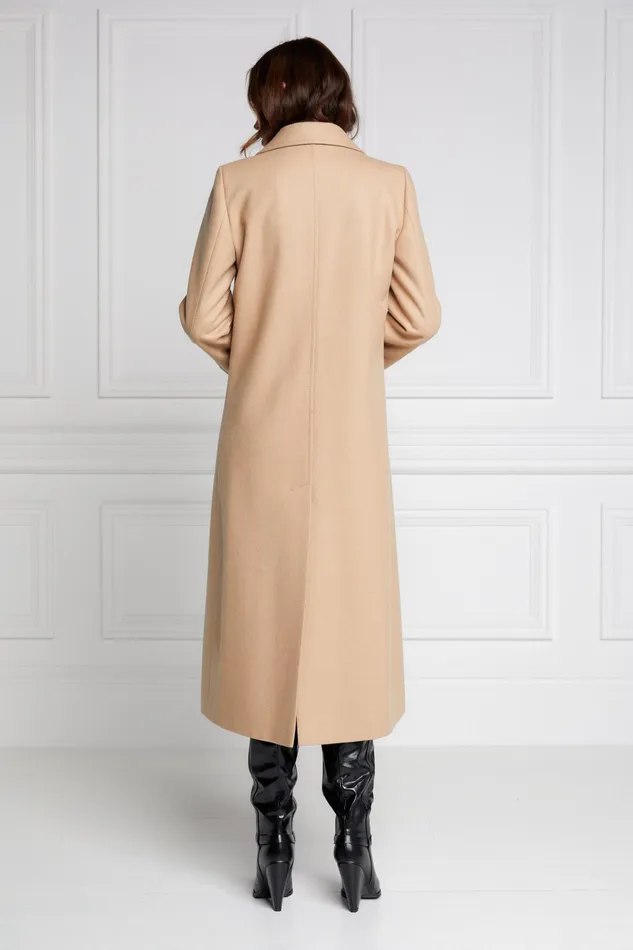 Holland Cooper Double Breasted Coat Camel Women Tailoring