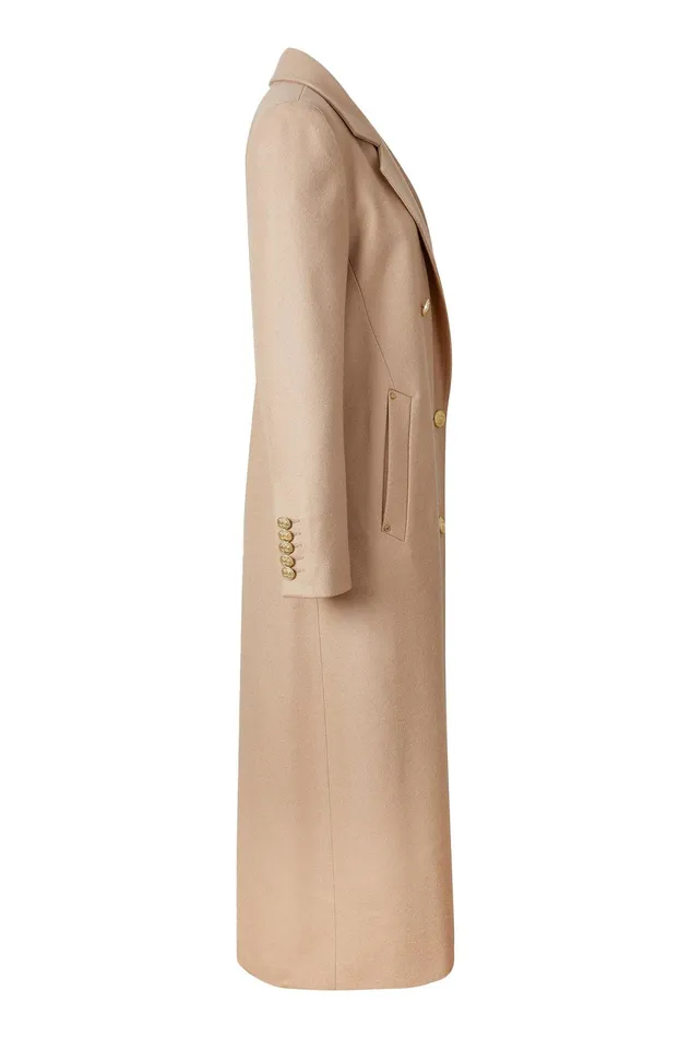 Holland Cooper Double Breasted Coat Camel Women Tailoring