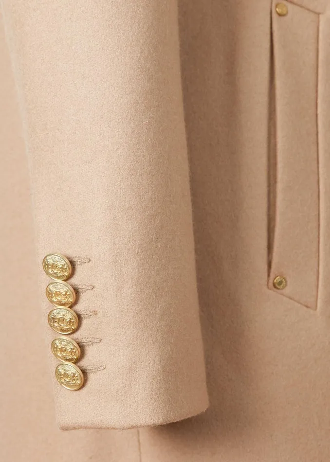Holland Cooper Double Breasted Coat Camel Women Tailoring