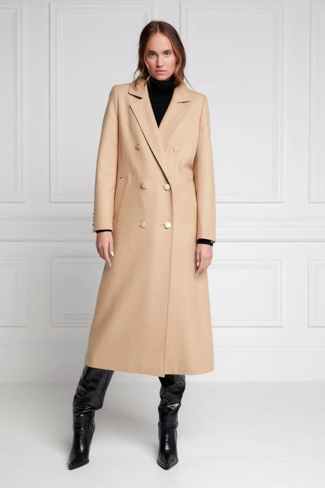 Holland Cooper Double Breasted Coat Camel Women Tailoring