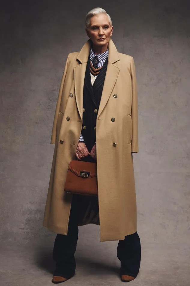 Holland Cooper Double Breasted Coat Camel Women Tailoring